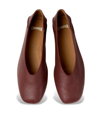 Camper Leather Moccasins Casi Myra burgundy