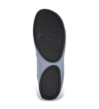 Camper Leather Moccasins Right Nina blue