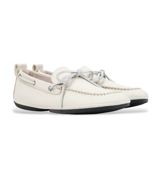 Camper Leather Moccasins Right Nina white