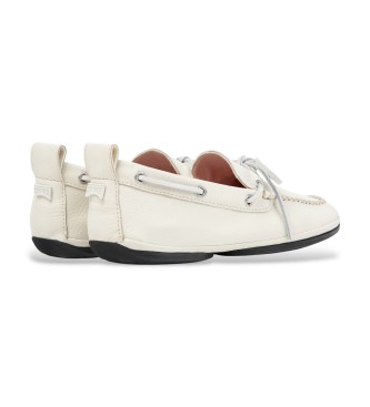 Camper Leather Moccasins Right Nina white