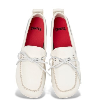Camper Leather Moccasins Right Nina white