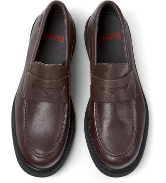 Camper Norman brown leather loafers