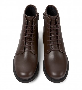 Camper Leren enkellaarsjes Neuman Donkerbruin