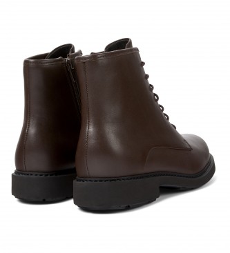 Camper Leren enkellaarsjes Neuman Donkerbruin
