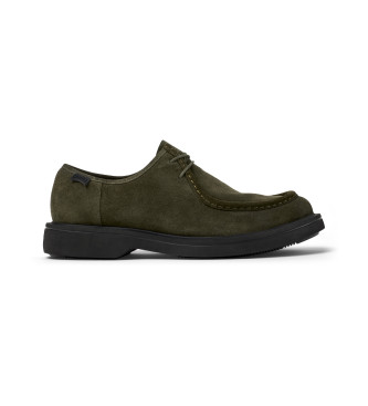 Camper Zapatos de piel Norman verde oscuro