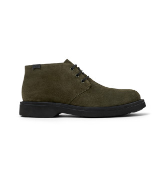 Camper Bottines en cuir vert fonc normand