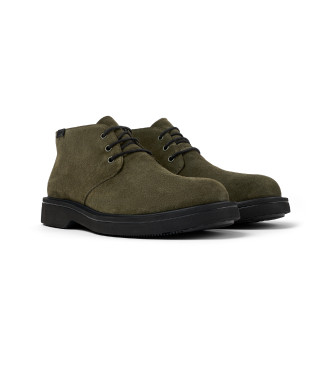 Camper Bottines en cuir vert fonc normand