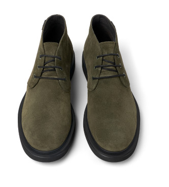 Camper Bottines en cuir vert fonc normand