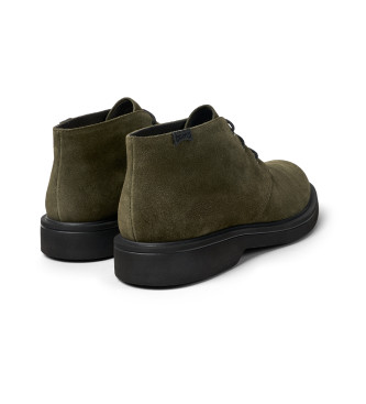 Camper Bottines en cuir vert fonc normand