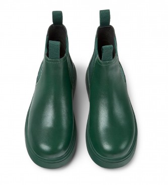 Camper Leather Ankle Boots Norte green
