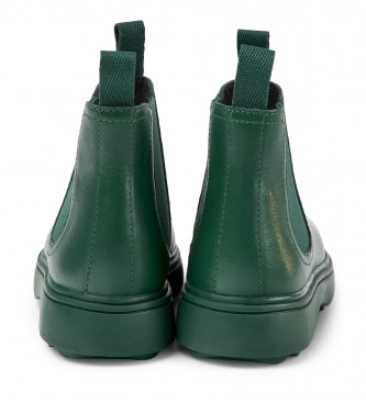 Camper Leather Ankle Boots Norte green