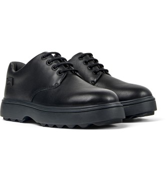 Camper Norte Leder-Slipper schwarz