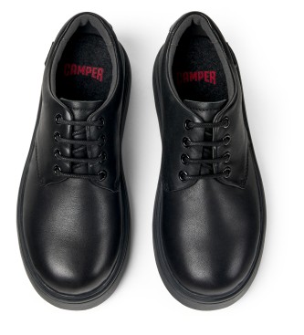 Camper Norte Leder-Slipper schwarz