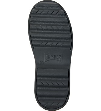 Camper Norte Leder-Slipper schwarz