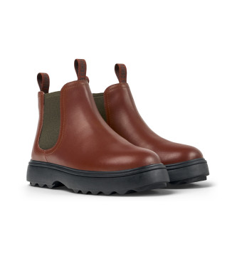 Camper Maroon leather ankle boots Norte