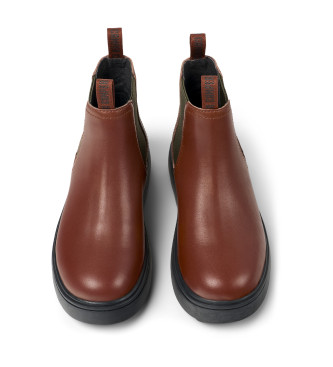 Camper Maroon leather ankle boots Norte