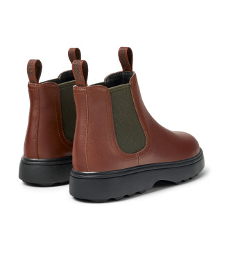 Camper Maroon leather ankle boots Norte