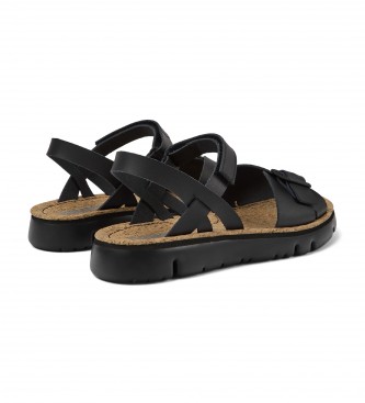 Camper Sandales en cuir Caterpillar noir