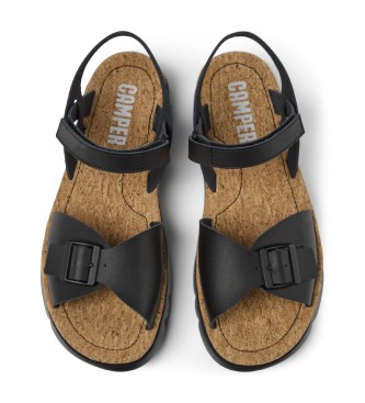 Camper Sandales en cuir Caterpillar noir