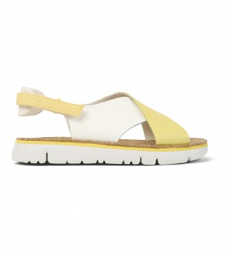 Camper Leather Sandals Caterpillar Twins yellow