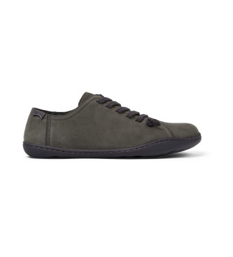 Camper Zapatos de piel Peu Cami gris oscuro