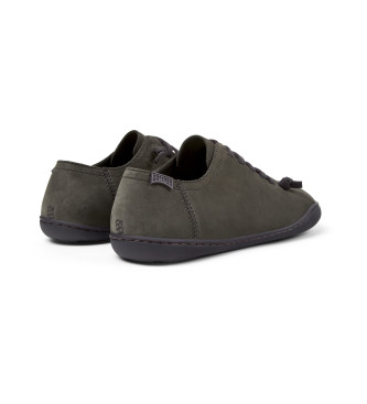 Camper Zapatos de piel Peu Cami gris oscuro