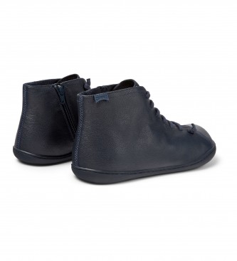 Camper Peu Cami Leather Ankle Boots navy
