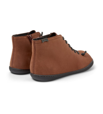 Camper Peu Cami Leather Ankle Boots brown