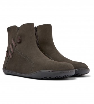 Camper Peu Cami Leather Ankle Boots grey