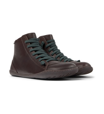 Camper Peu Cami brown leather ankle boots