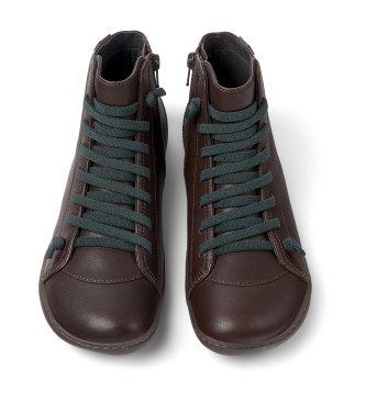 Camper Bottines Peu Cami en cuir marron