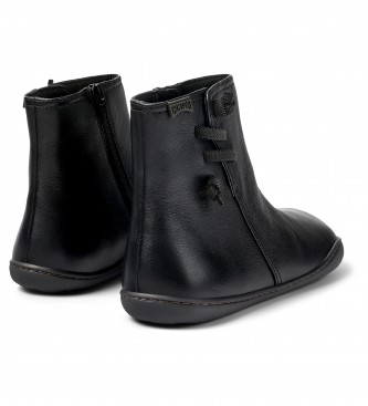 Camper Peu Cami Leather Ankle Boots black