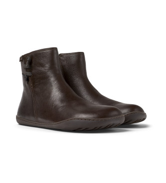 Camper Bottines Peu Cami en cuir marron