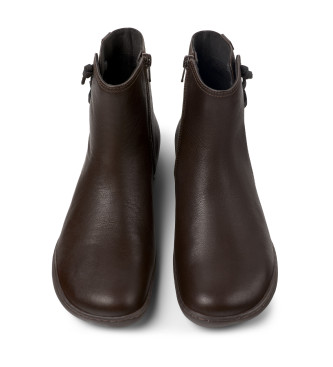 Camper Bottines Peu Cami en cuir marron