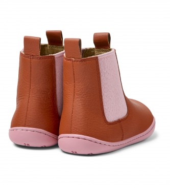 Camper Peu Cami Leather Ankle Boots rouge