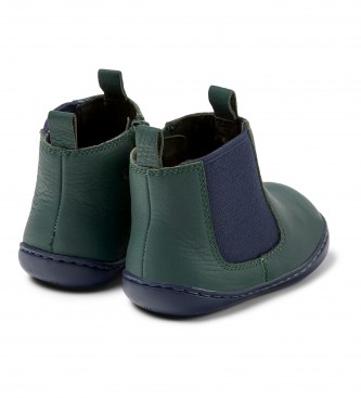 Camper Peu Cami green leather ankle boots