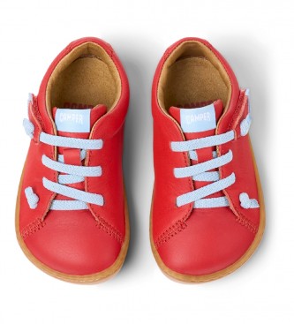 Camper Chaussures Peu Cami en cuir rouge