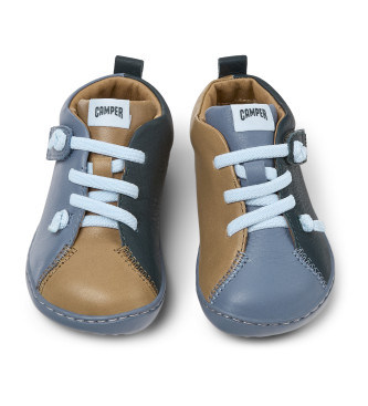 Camper Twins Leather Shoes blue