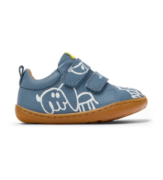 Camper Scarpe da ginnastica in pelle blu Twins