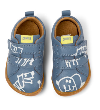 Camper Twins Leren Sneakers blauw