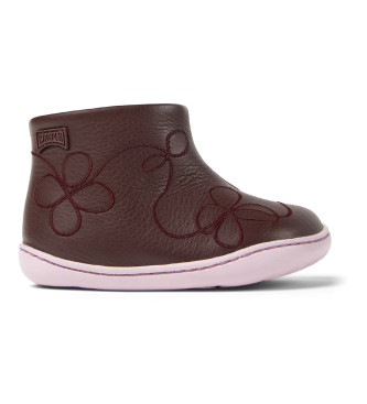 Camper Peu Cami Leather Ankle Boots FW castanho