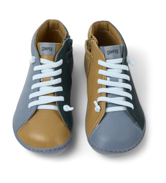 Camper Bottines Peu Cami en cuir bleu