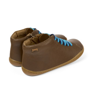 Camper Bottines Peu Cami en cuir marron