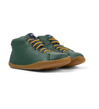 Camper Peu Cami green leather ankle boots