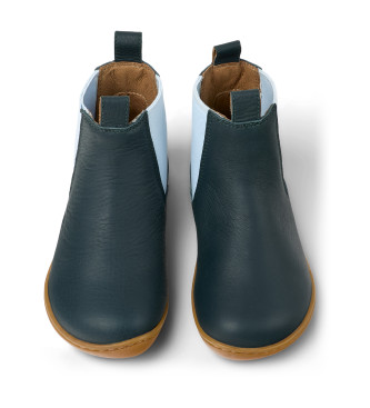 Camper Peu Cami dark green leather ankle boots