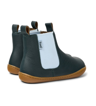 Camper Peu Cami dark green leather ankle boots