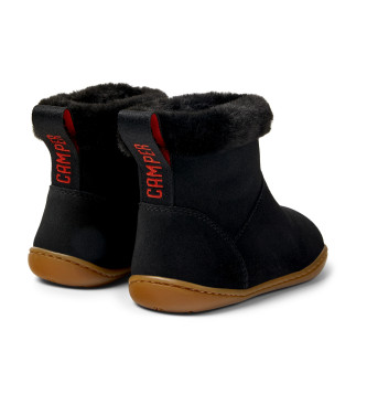 Camper Peu Cami botins em pele preto