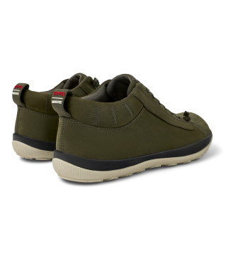 Camper Peu Pista Gore Tex sapatos de couro verde