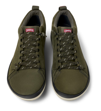 Camper Scarpe da ginnastica in pelle verde Peu Pista Gore-Tex