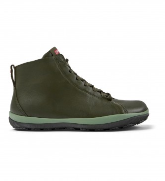 Camper Peu Pista GM green leather ankle boots ESD Store fashion